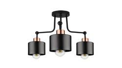 Lampa LOFT ABI-G P2 3xE27 plafon czarno złota-57571