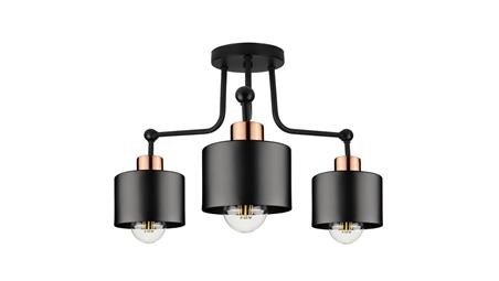 Lampa LOFT ABI-G P2 3xE27 plafon czarno złota-57571