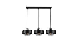 Lampa LOFT IDA-S W2 3xE27 wisząca czarno srebrny-56580