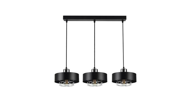 Lampa LOFT IDA-S W2 3xE27 wisząca czarno srebrny-56580 Lampa LOFT IDA-S W2 3xE27 wisząca czarno srebrny-56580