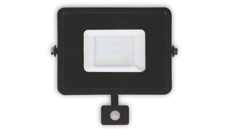 Naświetlacz LED PLATI 30W 2400lm 3000K IP44 czarny czujnik LFL106S-52473