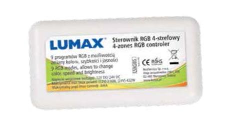 Sterownik RGB 216W/432W 4-strefowy 12V LSRGB5-55459