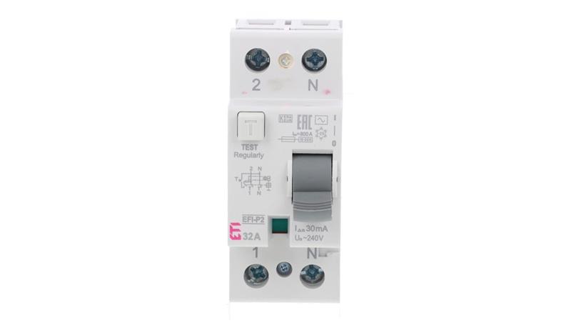 Wyłącznik różnicowoprądowy 2P 32A 0,03A EFI-P2 AC 32/0.03 002061217-20711 Wyłącznik różnicowoprądowy 2P 32A 0,03A EFI-P2 AC 32/0.03 002061217-20711