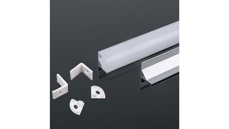 Profil kątowy aluminiowy Biały do taśm LED 12mm 2000x15,8x15,8mm 3369-55562