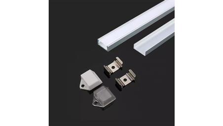 Profil nawierzchniowy aluminiowy Mleczny do taśm LED 2000x16x7mm 3370-55461