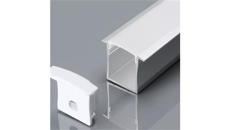 Profil wpuszczany aluminiowy Mleczny do taśm LED 2000x30x20mm 3372-55463