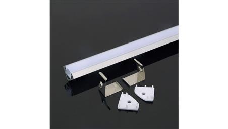 Profil kątowy aluminiowy Mleczny do taśm LED 2000x19x19mm 3356-55466