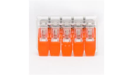 Szybkozłączka 5x0,2-4mm2 z dźwigniami transparentna - 100 szt.-80692