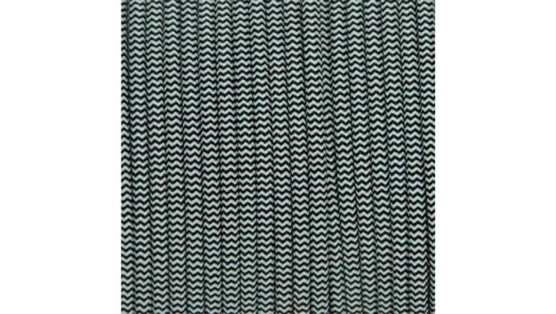 Kabel 2 żyłowy czarno-bialy 2x0,75mm2 1m w oplocie-52123