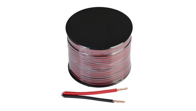 Kabel 2 żyłowy 2x1mm2 do taśma led 1m czerwono czarny-55476