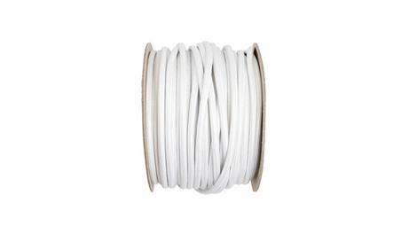 Kabel 2 żyłowy biały 2x0,75mm2 - 1m w oplocie-52124