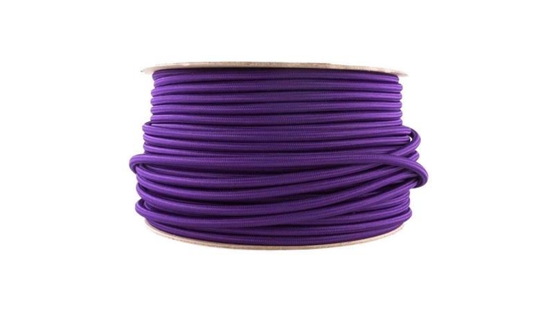 Kabel 2 żyłowy fioletowy 2x0,75mm2 - 1m w oplocie-52125