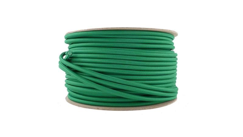 Kabel 2 żyłowy zielony 2x0,75mm2 - 1m w oplocie-52127 Kabel 2 żyłowy zielony 2x0,75mm2 - 1m w oplocie-52127