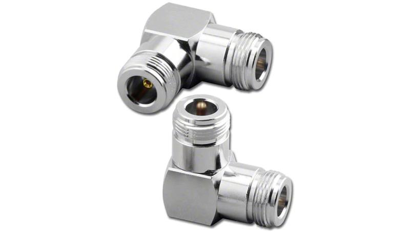 Gniazdo N podwójne kątowe 90stopni łącznik gn.N/gn.N beczka N EN-231-1394