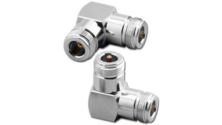 Gniazdo N podwójne kątowe 90stopni łącznik gn.N/gn.N beczka N EN-231-1394