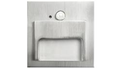 Oprawa Ontario PIR satyna 1,5W zimna 12V DC 9 led smd 3014 kwadrat do puszki fi 60 z czujką ruchu PIR-62758