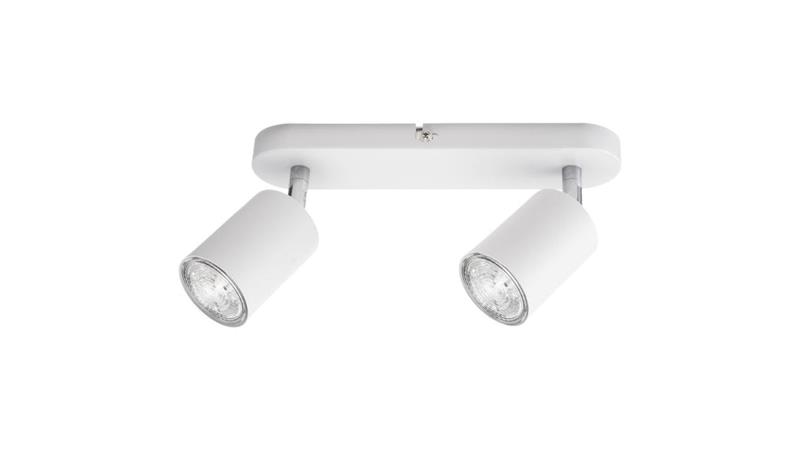 Lampa Oprawa SIENA-ALU-W/S 2xgu10 biała ze srebrnym przegubem-59490