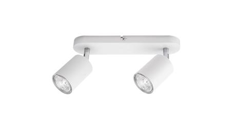 Lampa Oprawa SIENA-ALU-W/S 2xgu10 biała ze srebrnym przegubem-59490