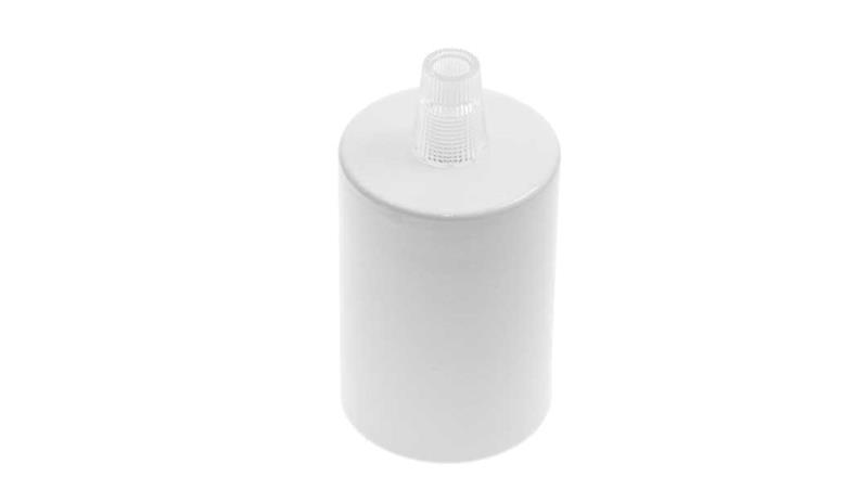 Metalowa osłona oprawki E27 biała do kabla w oplocie i lamp-52130 Metalowa osłona oprawki E27 biała do kabla w oplocie i lamp-52130