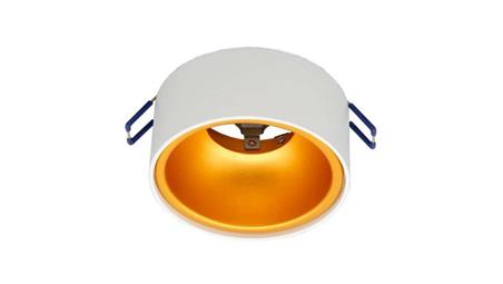Oprawa MINI GOLDI-W/G WPUST biała ze złotym ringiem Gu10 okrągła sufitowa wpuszczana-53344