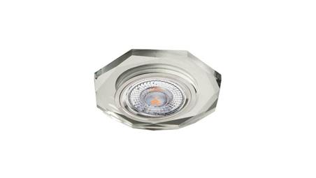Oprawa szklana GLASSO-S OCTAGON srebrna 90x8 halogenowa wpuszczana-53092