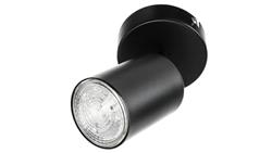 Lampa Oprawa SIENA-ALU-B/S 1xgu10 czarna ze srebrnym przegubem-59488