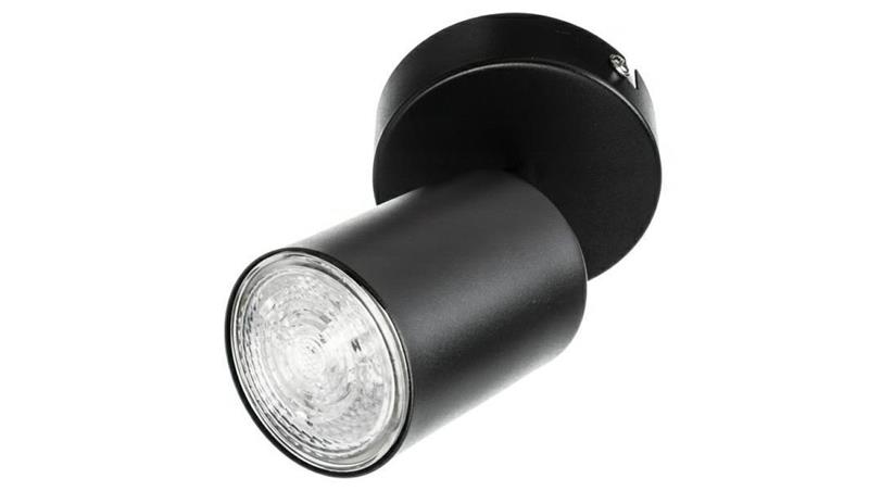 Lampa Oprawa SIENA-ALU-B/S 1xgu10 czarna ze srebrnym przegubem-59488