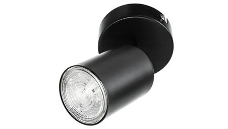 Lampa Oprawa SIENA-ALU-B/S 1xgu10 czarna ze srebrnym przegubem-59488