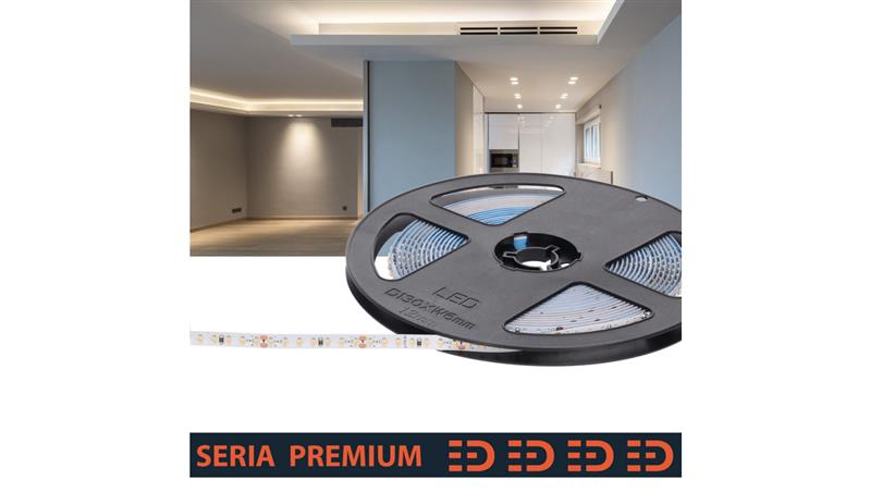 Taśma Premium 24V Slim 5mm 224led 4000K 1300lm SMD2216 (10)-58761 Taśma Premium 24V Slim 5mm 224led 4000K 1300lm SMD2216 (10)-58761