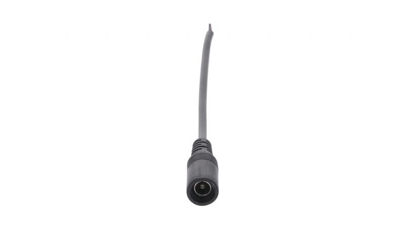 Gniazdo DC 5.5x2.5 przewód czarny 15cm 22awg-55493