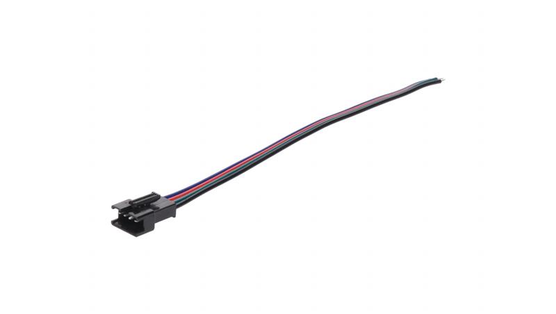 Gniazdo RGB czarne przewód 15cm-55491