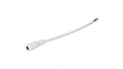Gniazdo DC 5.5x2.1 przewód biały 15cm 22awg-55525