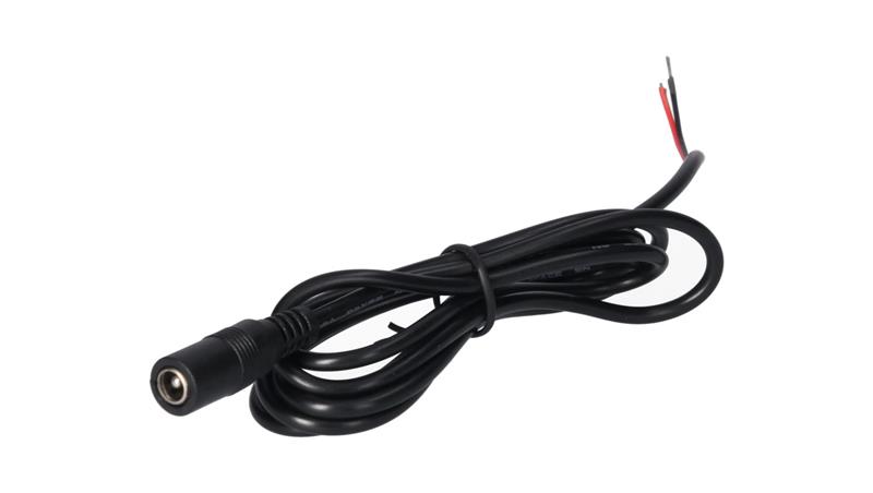 Gniazdo DC 5.5x2.5 przewód czarny 150cm 22awg-55515 Gniazdo DC 5.5x2.5 przewód czarny 150cm 22awg-55515