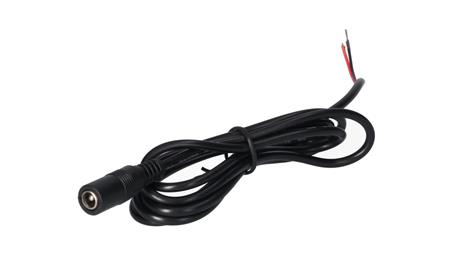 Gniazdo DC 5.5x2.5 przewód czarny 150cm 22awg-55515