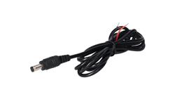Wtyk DC 5.5x2.5 przewód czarny 150cm 22awg-55498