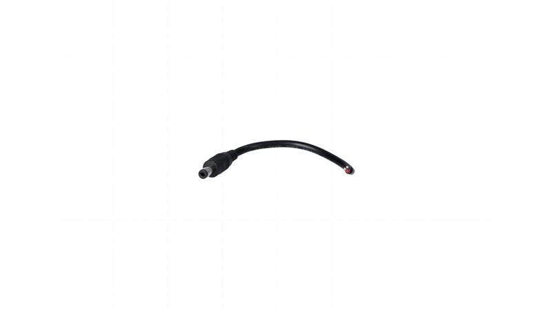 Wtyk DC 5.5x2.1 przewód czarny 15cm 22awg-55167