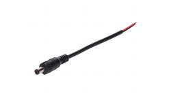 Wtyk DC 5.5x2.5 przewód czarny 15cm 22awg-55539