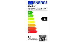 Świetlówka LED T8 G13 1212mm GLASSv4 18W-CW 2880lm 6500K barwa zimna 3 lata Gwar. 33213-46383