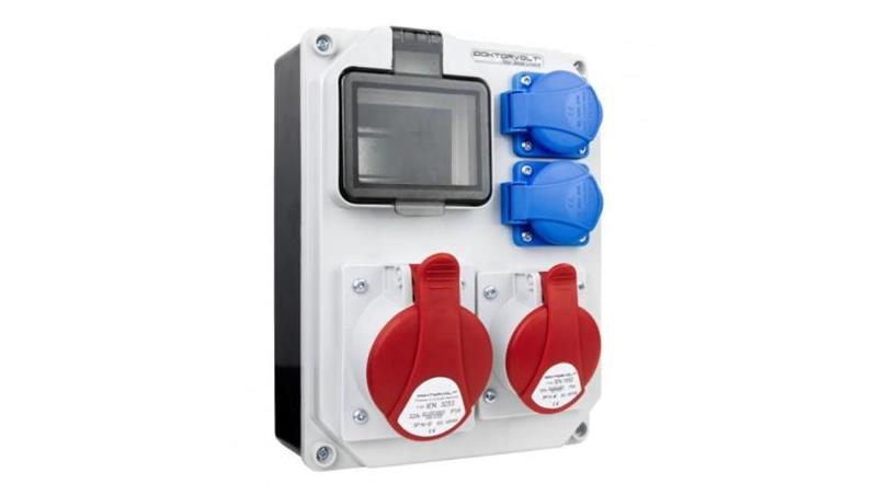 Rozdzielnica budowlana HL 32A 16A 2x230V Schuko Doktorvolt 5347-66281 Rozdzielnica budowlana HL 32A 16A 2x230V Schuko Doktorvolt 5347-66281