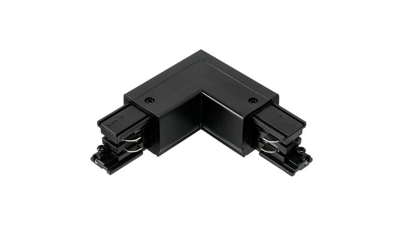 Konektor 90 stopni do LUXSYSTEM-3F black czarny PRAWY-61300