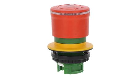Miniaturowy przycisk bezpieczeństwa 30mm do otworu 22mm pierścień podświetlany odblokowanie przez przekręcenie M22-PVLT30-8094