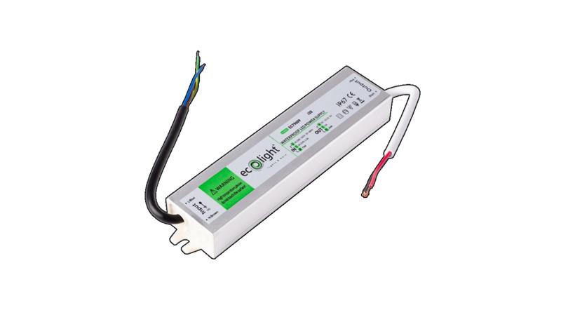 Zasilacz LED hermetyczny IP67 60W 12V 5A 180 x 40 x 22 mm EC79609-50864