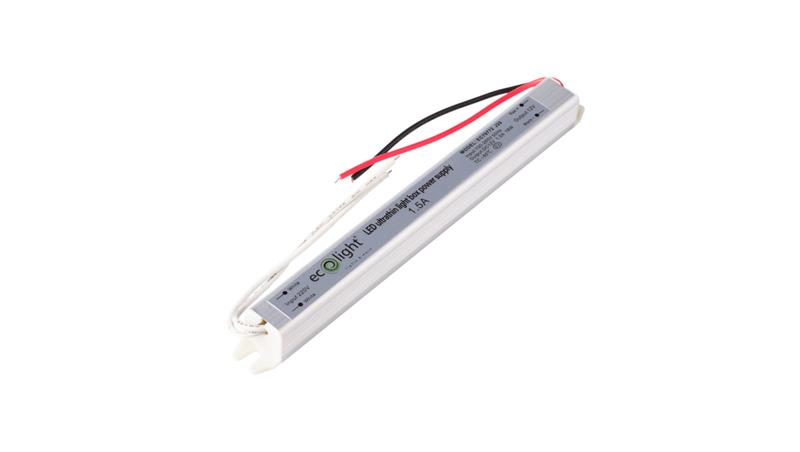 Zasilacz LED meblowy ultra slim IP20 18W 12V 1,5A 170 x 18 x 17 mm EC79772-50554