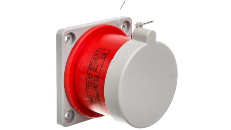 Wtyczka tablicowa prosta 32A 3P+N+Z 400V czerwona IP44 WTP 32 5 z uszczelką 922037-29251 Wtyczka tablicowa prosta 32A 3P+N+Z 400V czerwona IP44 WTP 32 5 z uszczelką 922037-29251
