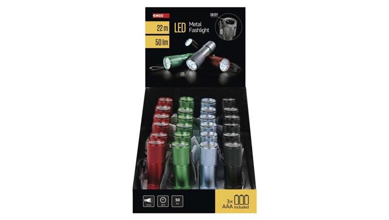 Latarka 9× LED 3× AAA box 24 P3848A-46339