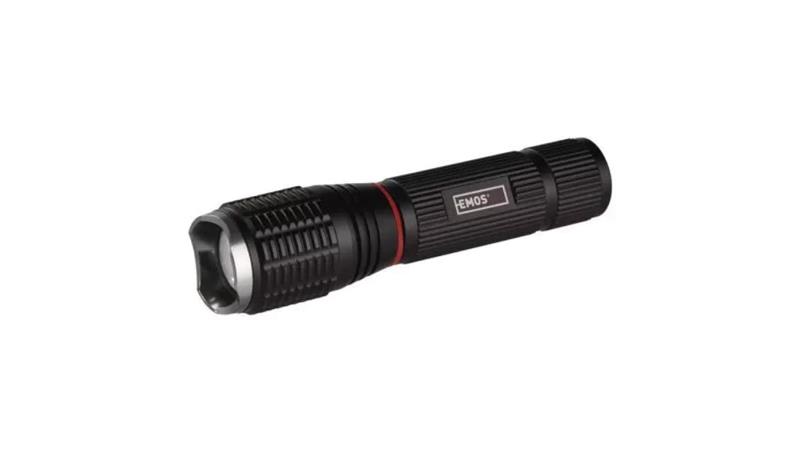 Latarka metalowa LED 5W + 3W COB 230 lm 3× AAA z zoomem P3111-46292