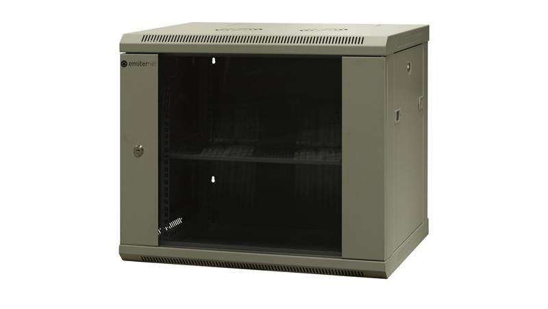Szafa RACK wisząca niedzielona 19 cali 9U gł.450mm, niezmontowana, RAL 7035-72427
