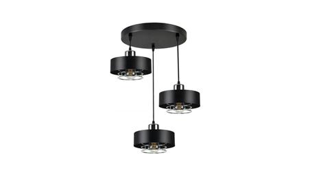 Lampa LOFT IDA-S W3 3xE27 wisząca czarno srebrny-56582