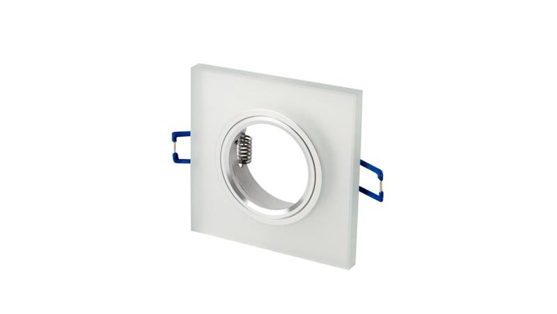 LED line Oprawka szklana oczko kwadrat biała 90x25x10mm mrożona GLIKKA 5 lat gwar.-51125