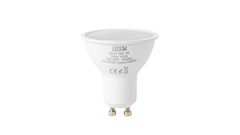 Żarówka LED line GU10 3W 4000K barwa neutralna 240lm 220-240V 3 lata gwar.-46881 Żarówka LED line GU10 3W 4000K barwa neutralna 240lm 220-240V 3 lata gwar.-46881